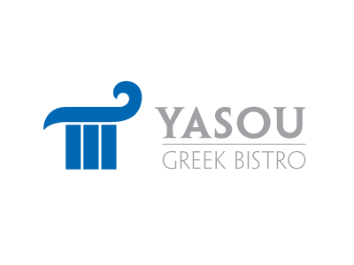 Yasou Logo - Final bistro blue clean eat food greek logo restaurant white yasou