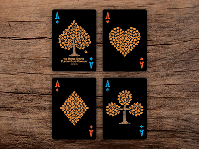 Lumberjacks Aces ace illustration leaves lumberjack playing cards tree