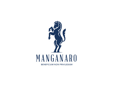 Manganaro Logo animal horse logo stallion
