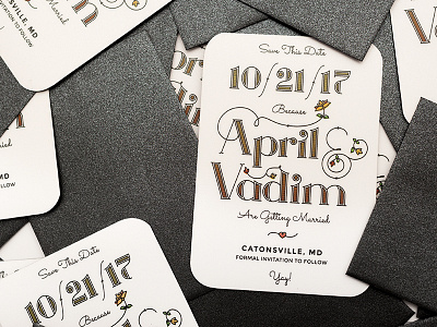 Save The Date date floral married save the date typography wedding