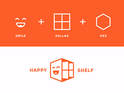 Happy Shelf board games games hex hexagon logo shelf smile