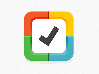 Busy App Icon app blue busy check clean green productivity red team disruptive to do white yellow