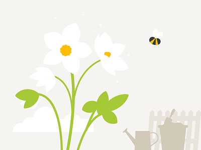 Spring is upon us 2d bee bees flowers illustration illustrator plats spring vector