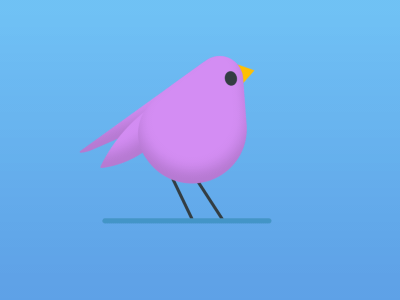 Birdy 2d after effects aftereffects bird character characters cycle design duik illustration illustrator loop rig vector