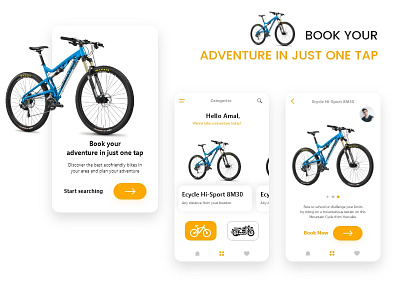 Book Adventure Bike adobe xd design mobile app mobile ui ui ux