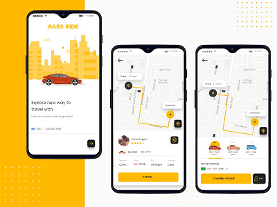 Cab Booking Mobile App UI