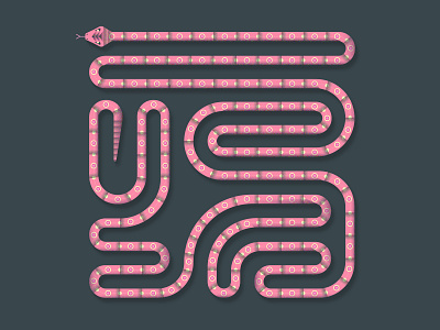 snek adobe design digital geometric graphic arts illustration illustrator isometric noise retro design retrosupply snake illustration snek textures vector