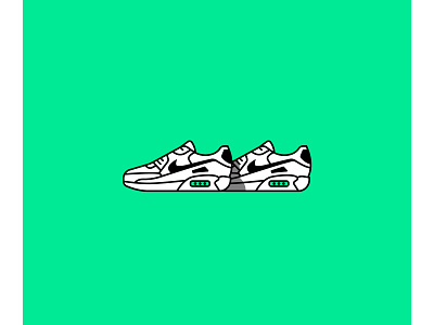 Nike air max air max branding design flat green icon design iconography illustration nike vector