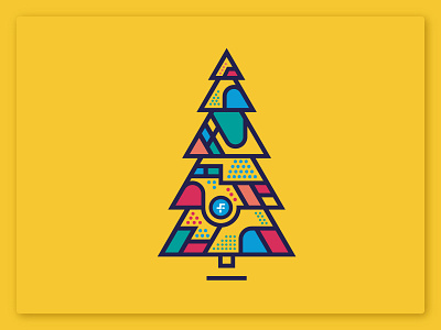 Six & Christmas branding cubism design digital digital marketing drawing flat futurism illustration ui vector yellow