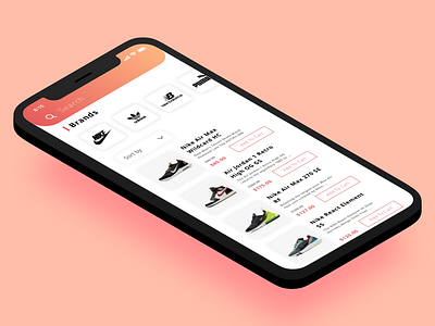 A mobile E-commerce for the sneaker freaks app commerce e comerce ios mobile shop sneaker ui
