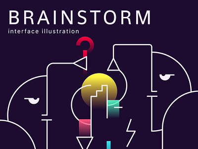 Brainstorm illustration brainstorm design graphic design illustration illustrator interface illustration teamwork vector