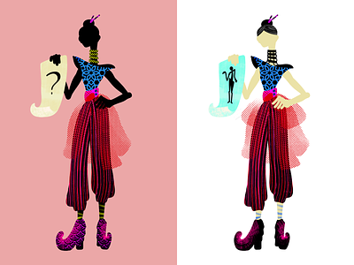 Fashion issues business character design clothing fashion graphic design illustration raster silhouette