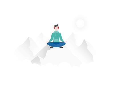 Interface Illustration: Unsubscribed calm graphic design icons8 illustration illustrator interface illustration meditation mountains ui unsubscribe unsubscribed ux