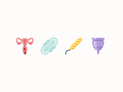 I accept you, period design flat flat color icons icons period ui ux design womanhood