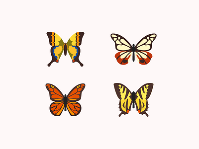 Butterflies icons butterflies design flat icons icons8 insect