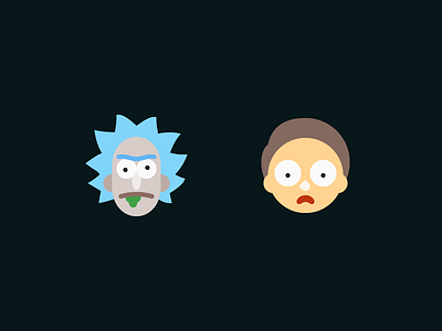 Rick & Morty design icon icons8 outlined rick and morty ui design