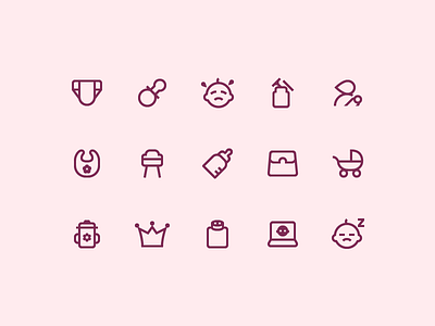 Simple Small Icons: Baby collection