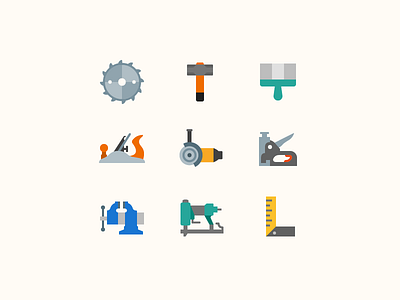 Flat Color Icons: DIY collection design diy flat graphic design hummer icon icons8 illustrator outlined tools ui design vector