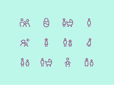Simple Small Icons: Family 1em family graphic design icon icon design icons8 illustrator outlined stroke ui design vector