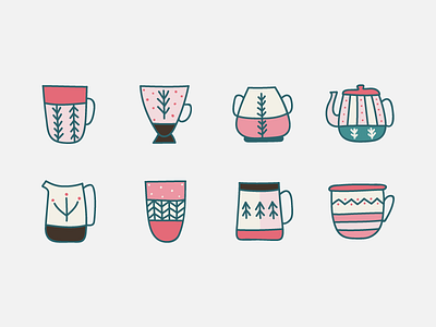 A Tea Collection doodle graphic design icon icon design illustrator stroke tea ui design vector