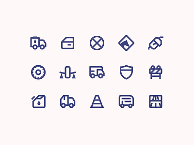 Material Design Outlined: Transport graphic design icon icon design icons8 illustrator material outlined stroke transport ui design vector
