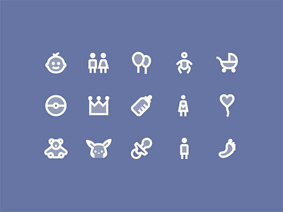 Material Design Two-Tone: Baby by Anna Golde for Icons8 on Dribbble