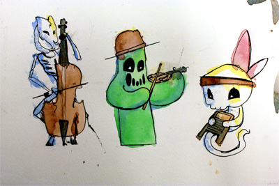 Westernband band grafighters water color western