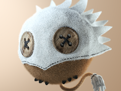 Stuffed Gryphon 3d 3d art 3d artist adorable after effects button c4d creature cute diy fabric homemade illustration toy