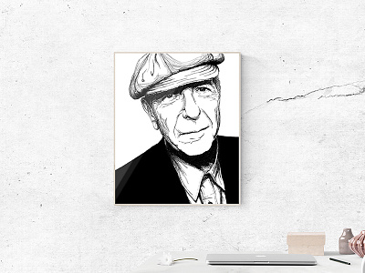 Leonard Cohen - digital illustration digital illustration illustration illustrator leonard cohen