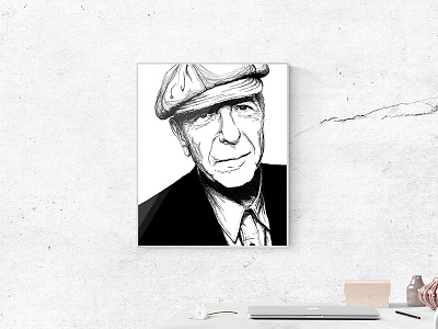 Leonard Cohen - digital illustration