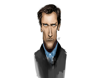 Drhouse caricature character digital painting illustration