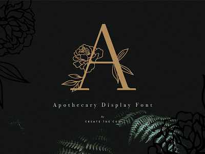 Apothecary Display Font apothecary apothecary display font apothecary font botanical botanical font create the cut font logo love font modern font rose gold alphabet wedding font