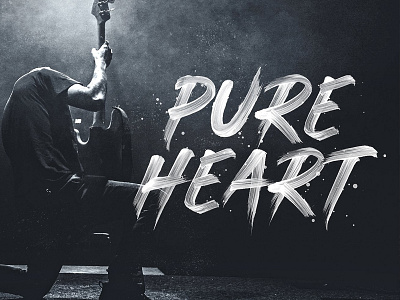 Pure Heart - OpenType SVG Brush Font brush brush font color fonts font fonts hand lettered handmade logo modern open svg opensvg professional