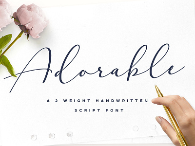 Adorable Handwritten Script Font elegant font fonts handwriting handwritten handwritten script font lettering logo font script script font signature typography