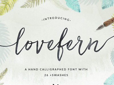 Lovefern Font + SWASHES calligraphy calligraphy font font hand calligraphed font handwriting font handwritten lovefern font modern calligraphy modern font swashes swashes font