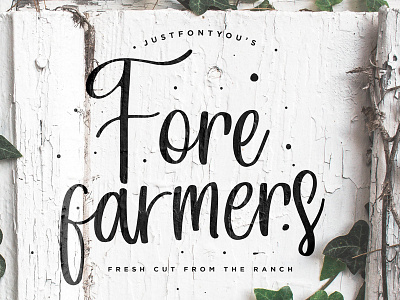 Forefarmers - Rustic Casual Vintage farmhouse farmhouse font farmhouse style font hand lettering lettering logo logo font modern calligraphy modern calligraphy font rustic font typography