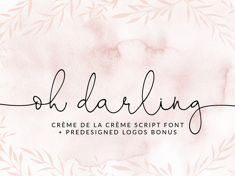 oh darling ethereal script font free download