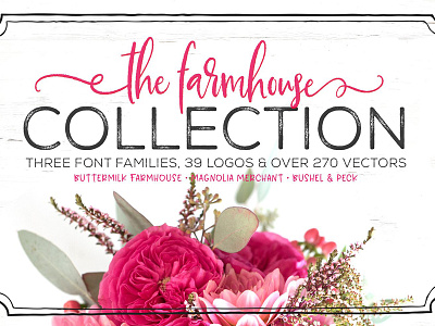 The Farmhouse Collection | Bundle bundle calligraphy calligraphy font farmhouse farmhouse font farmhouse style font font collection fonts collection logo modern calligraphy typeface