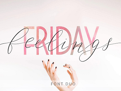 Friday feelings. Font Duo. branding brush clean elegant font font collection font duo fonts modern sans serif script font wedding font