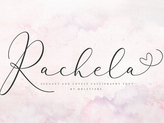 Rachela Lovely Calligraphy Font by Fonts Collection on Dribbble