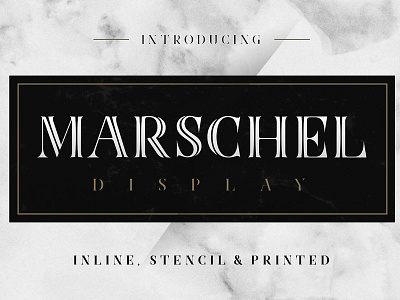 Marschel Display branding commercial display fashion font inline magazine print roman font rough serif stencil