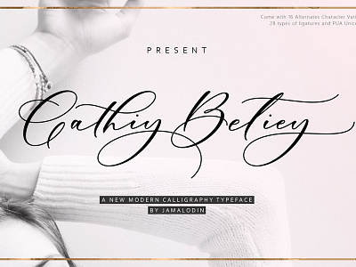 Cathiy Betiey Script beautiful font branding calligraphy calligraphy font font logo typeface modern modern calligraphy typeface script typeface vintage wedding