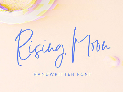 Rising Moon Handwritten Font calligraphy feminine font font handwritten handwritten font lovely font modern font photography font script trendy typography