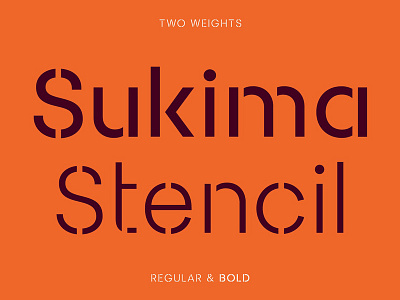 Sukima Stencil – A Display Font ( FREE Download ) bold branding character display display font font logo modern sans serif stencil stencil font typeface