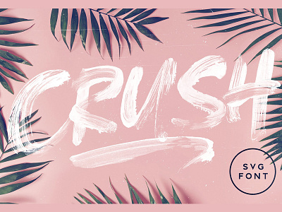 CRUSH SVG Font advertising brush color font cosmetic crush svg font packaging paint svg svg font texture textured tropical