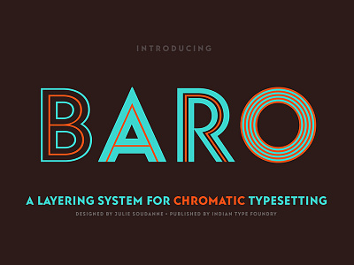 Baro — 75% Off chromatic colorful fonts display layering modern modern fonts outline fonts posters sans serif system website fonts