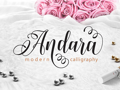 andara script calligraphy calligraphy font display font brush lettering modern calligraphy retro font script typeface vintage watercolor wedding