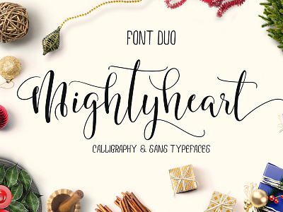 mighty heart calligraphy font brush font script handmade hear lettering mighty modern calligraphy sans typeface style typeface wedding