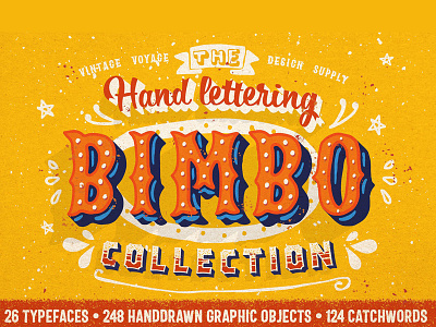 BIMBO • Hand Lettering Collection book comic fancy fancy fonts hand lettering hand lettering collection illustration lettering logo retro retro fonts vintage