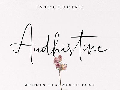 Audhistine Font beautiful branding custom fonts elegant font invitation logo modern modern signature font signature website fonts wedding